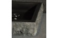 Vasque en pierre noire granit ou basalt véritable 40-60cm BORNEO