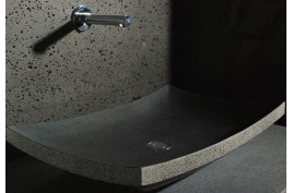 Vasque en pierre noire à poser 60x40 Basalte ou Granit LOTUS