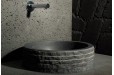 Vasque Pierre Salle de Bain en Basalte noir VOLCANO DARK