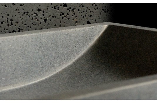 Vasque pierre naturelle grise en granit véritable TORRENCE Vasque pierre naturelle grise en granit véritable TORRENCE