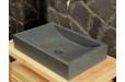Vasque en pierre naturelle grise granit véritable TORRENCE