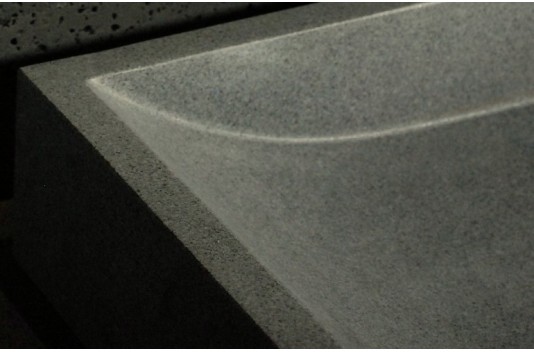 Vasque pierre naturelle grise en granit véritable TORRENCE Vasque pierre naturelle grise en granit véritable TORRENCE