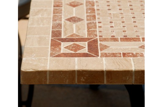 Table de jardin mosaïque marbre pierre naturelle 160-200-240 TOSCANE Table de jardin mosaïque marbre pierre naturelle 160-200-240 TOSCANE