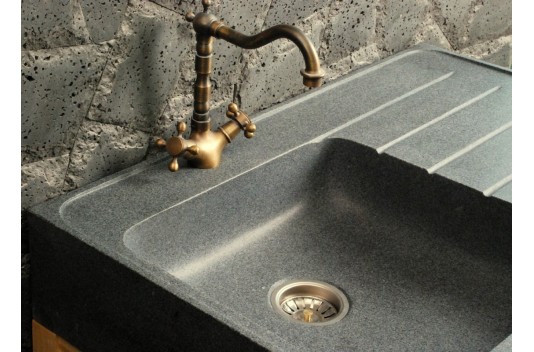 Évier de cuisine en pierre granit véritable 90x60 NORWAY