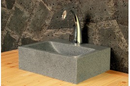 Lave mains en pierre naturelle 32x27 granit véritable BALTIC