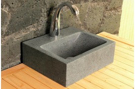 Lave mains en pierre naturelle 32x27 granit véritable BALTIC