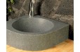 Lave mains en pierre d'angle 34x34cm granit véritable SAMOA