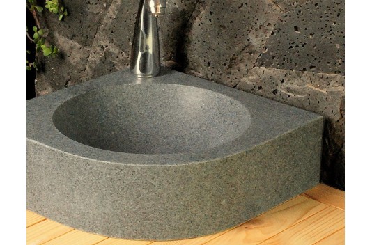 Lave mains d'angle en pierre granit véritable SAMOA Lave mains d'angle en pierre granit véritable SAMOA