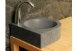 Lave mains en pierre d'angle 34x34cm granit véritable SAMOA