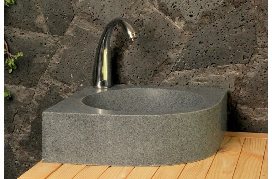 Lave mains d'angle en pierre granit véritable SAMOA Lave mains d'angle en pierre granit véritable SAMOA