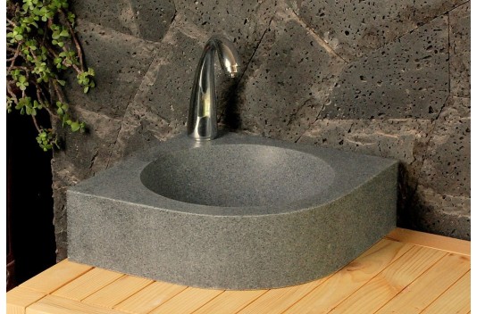 Lave mains d'angle en pierre granit véritable SAMOA Lave mains d'angle en pierre granit véritable SAMOA
