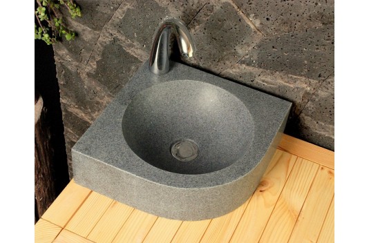 Lave mains d'angle en pierre granit véritable SAMOA Lave mains d'angle en pierre granit véritable SAMOA