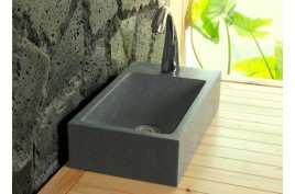 Lave mains en pierre 40x23 granit véritable NEWPORT