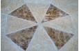 Table de jardin mosaïque ronde en pierre marbre 90-125-160 IMHOTEP
