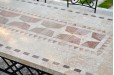 Table de jardin mosaique marbre pierre naturelle 120-160-200-240 TAMPA