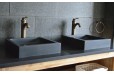 Vasque en pierre noire salle de bain basalte véritable KIAMA