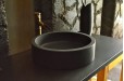 Vasque ronde pierre naturelle basalte ou Granit noir RONDO DARK