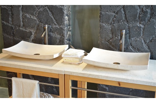 Vasque salle de bain en pierre 60X40 marbre Égyptien - ESNA