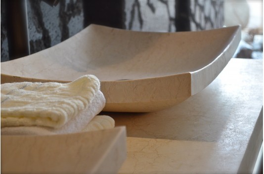 Vasque salle de bain en pierre 60X40 marbre Égyptien - ESNA