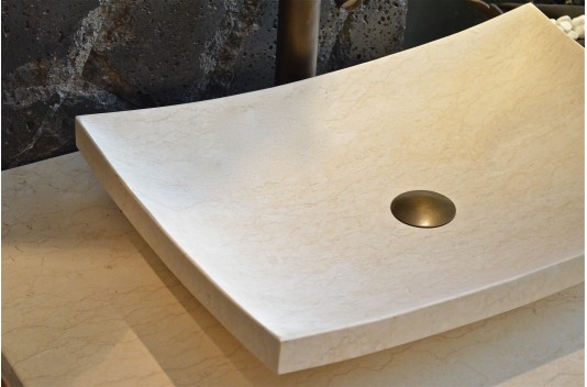 Vasque salle de bain en pierre 60X40 marbre Égyptien - ESNA