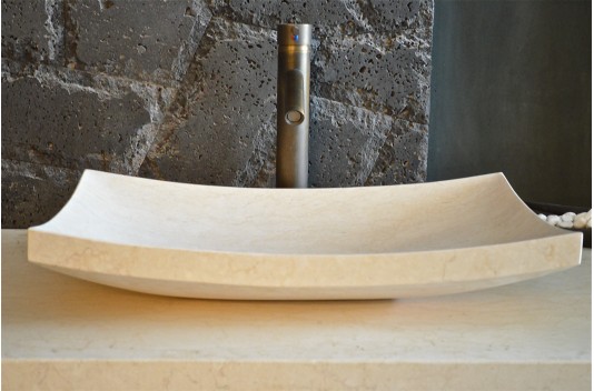 Vasque salle de bain en pierre 60X40 marbre Égyptien - ESNA