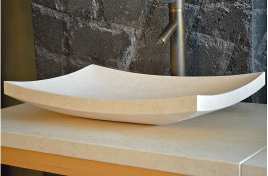 Vasque salle de bain en pierre 60X40 marbre Égyptien - ESNA