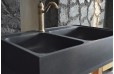 Évier en pierre granit noir spécial cuisine 90x60 KARMA SHADOW