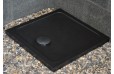 Bac à douche taillé dans le granit noir 80x80 CORAIL SHADOW
