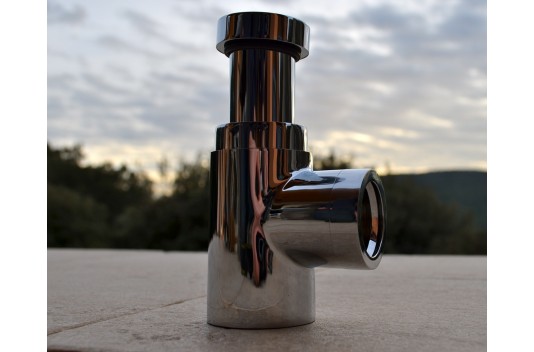 LIGHT MINI STONE : Siphon de lavabo réglable laiton chromé