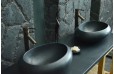 Vasque à poser en pierre naturelle granit noir véritable luxe COCOON SHADOW