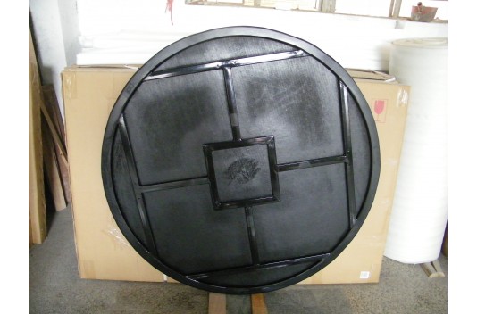 Table de jardin ronde pierre mosaïque marbre 90-160 MEXICO