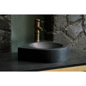 Lave mains d'angle granit noir 34x34 SAMOA SHADOW