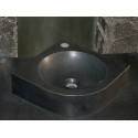 Lave mains d'angle granit noir 34x34 SAMOA SHADOW