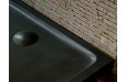 Receveur de douche 120X80 à l'italienne véritable Granit Noir PALAOS SHADOW