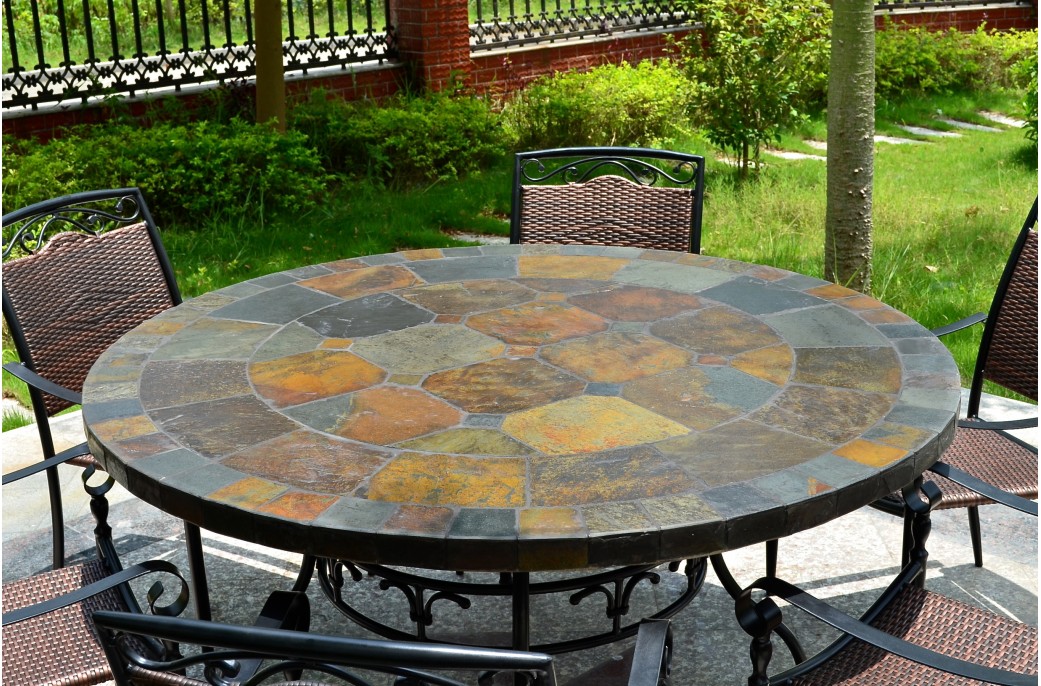 table jardin mosaique