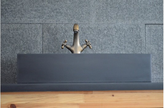 Vasque pierre naturelle véritable granit ou basalte PEGASUS SHADOW