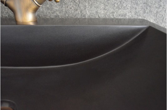 Vasque pierre naturelle véritable granit ou basalte PEGASUS SHADOW