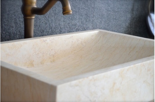 Vasque en pierre naturelle marbre d'Égypte 60 TORRENCE SUNNY Vasque en pierre naturelle marbre d'Égypte 60 TORRENCE SUNNY