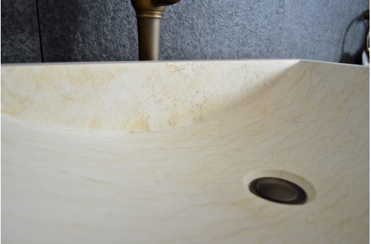 Vasque en pierre naturelle marbre d'Égypte 60 TORRENCE SUNNY Vasque en pierre naturelle marbre d'Égypte 60 TORRENCE SUNNY