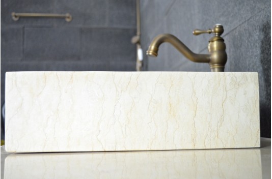 Vasque en pierre naturelle marbre d'Égypte 60 TORRENCE SUNNY Vasque en pierre naturelle marbre d'Égypte 60 TORRENCE SUNNY