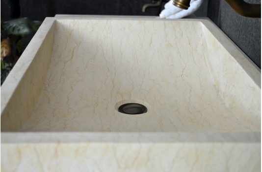 Vasque en pierre naturelle marbre d'Égypte 60 TORRENCE SUNNY Vasque en pierre naturelle marbre d'Égypte 60 TORRENCE SUNNY