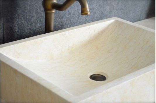 Vasque en pierre naturelle marbre d'Égypte 60 TORRENCE SUNNY Vasque en pierre naturelle marbre d'Égypte 60 TORRENCE SUNNY