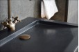 Double vasque en pierre 120x50 Granit Noir véritable YATE SHADOW
