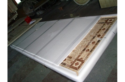 Table de jardin mosaïque marbre pierre naturelle 160-200-240 TOSCANE Table de jardin mosaïque marbre pierre naturelle 160-200-240 TOSCANE