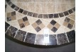 Table de jardin en mosaïque marbre travertin ovale 160-180-240  OVALI