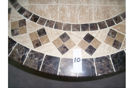 Table de jardin en mosaïque marbre travertin ovale 160-180-240  OVALI Table de jardin en mosaïque marbre travertin ovale 160-180-240  OVALI