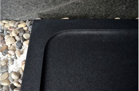 Receveur de douche 140x90 pierre véritable granit noir SPACIUM SHADOW Receveur de douche 140x90 pierre véritable granit noir SPACIUM SHADOW