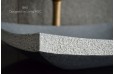 Vasque en pierre naturelle granit gris véritable salle de bain BALI