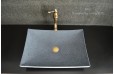 Vasque en pierre naturelle granit gris véritable salle de bain BALI