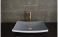 Vasque en pierre naturelle granit gris véritable salle de bain BALI
